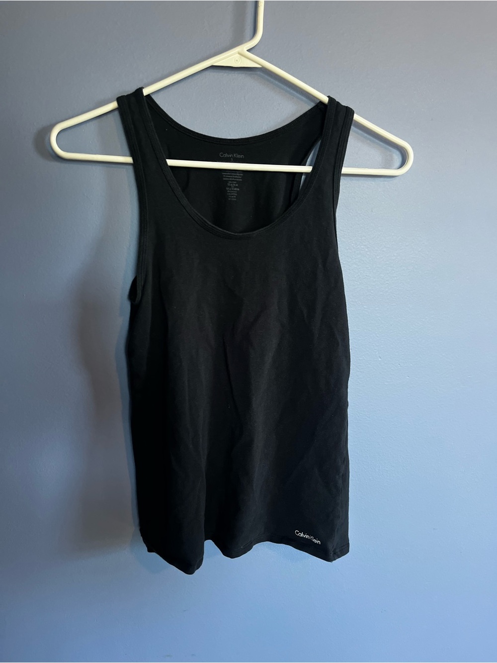 Calvin Klein Cotton Stretch Lounge Tank Top Black Size Small